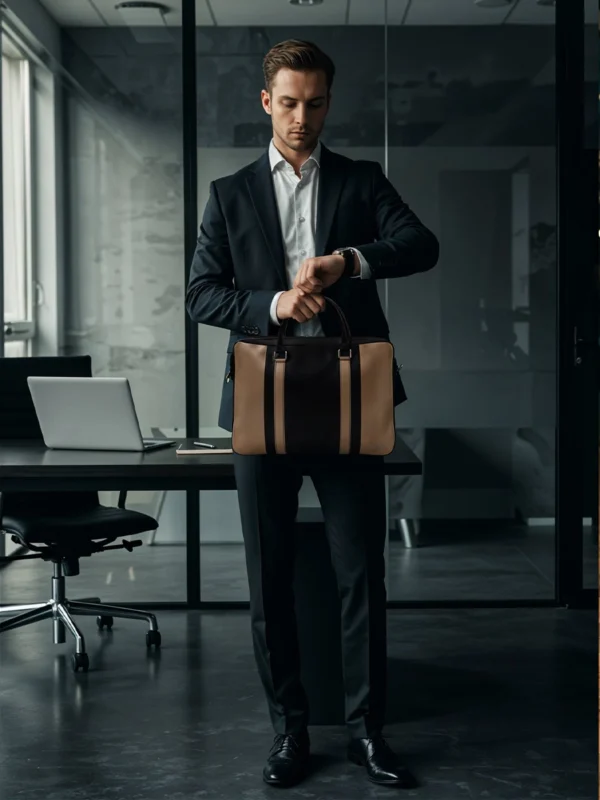 Australian-Man-Indoor-Office-Invictus-Laptop-Bag-Black-Photoshoot-Cahlah-au
