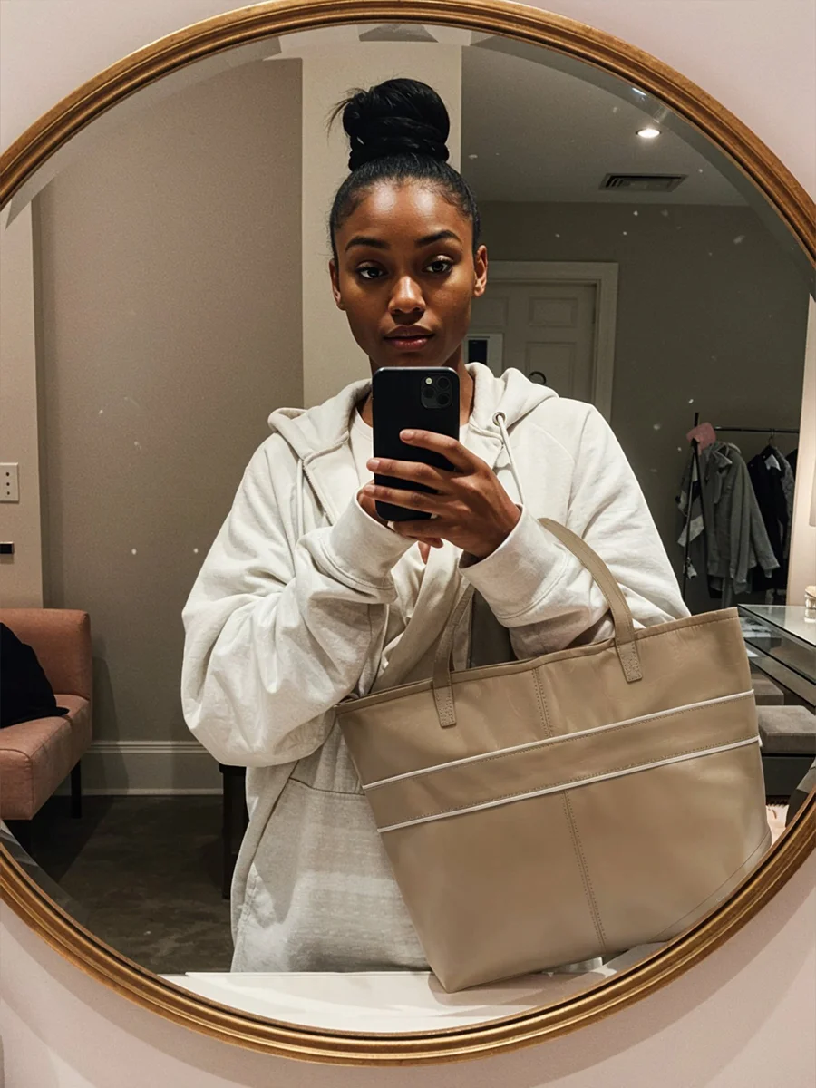 Customer-Photograph-Aria-Carry-Leather-Tote-bag