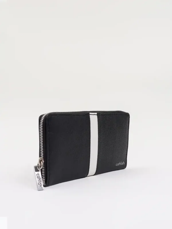 Elle-Women’s- Leather-Wallet-Black-Sideview-Cahlah