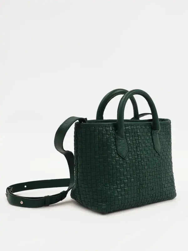 Serene-Woven-Green-Handbag-Side-View-Cahlah-Australia