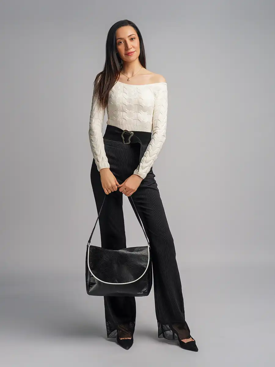 Jia Flap Bag | Black - Cahlah