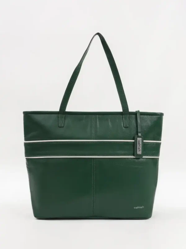 Aria-Carry-Tote-Bag-Green-Front-View-Cahlah-Australia