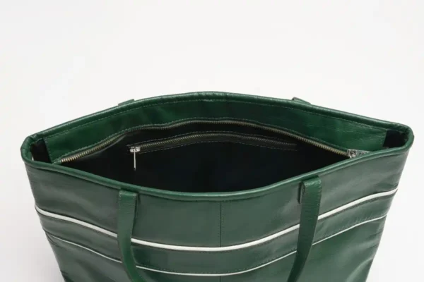 Aria-Carry-Tote-Bag-Green-Top-View-Cahlah-Australia