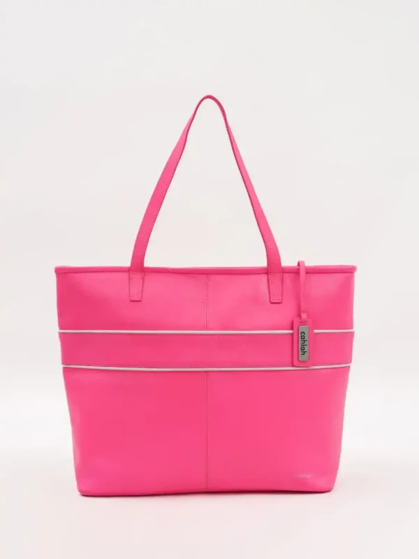 Aria-Carry-Tote-Bag-Pink-Front-View-Cahlah-Australia