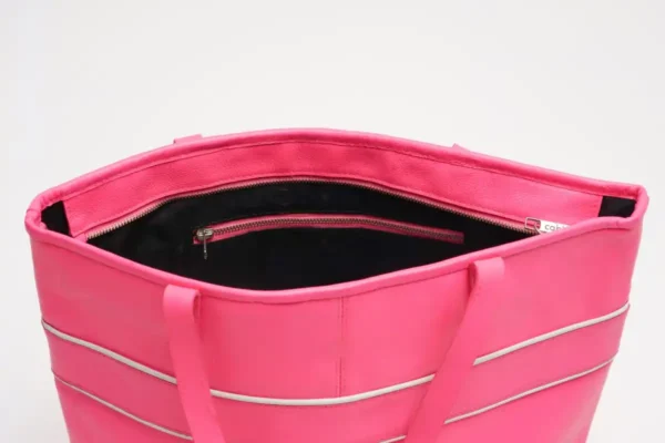 Aria-Carry-Tote-Bag-Pink-Top-View-Cahlah-Australia