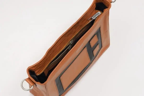 Bloc-Crossbody-Bag-Brown-Top-View
