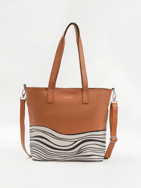 Bondi-Waves-Work-Tote-Bag-Brown-Colour