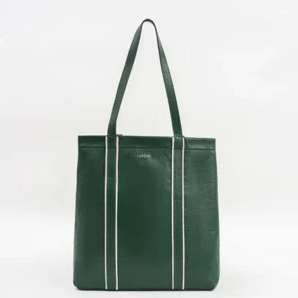 Luxe-Travel-Tote-Bag-Green-Front-View-Cahlah-Australia