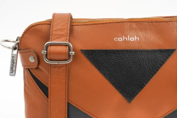 Metro Chic-Crossbody-Bag-Brown-Closeup-View