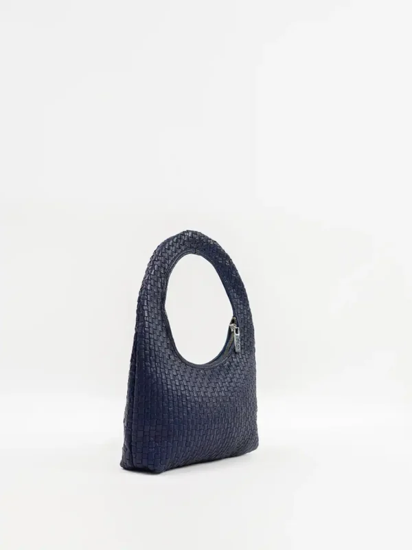 Nova-Woven-Handbag-Navy-Women-Side-View-Cahlah-Australia
