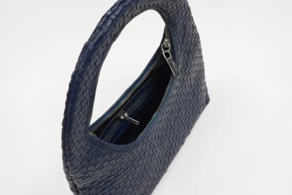 Nova-Woven-Handbag-Navy-Women-Top-View-Cahlah-Australia
