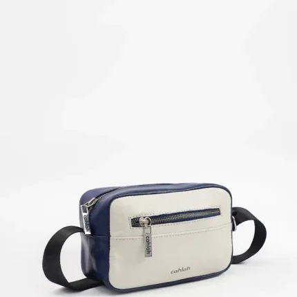 Pathfinder-Leather-Travel-Sling-bag-Navy-Side-View