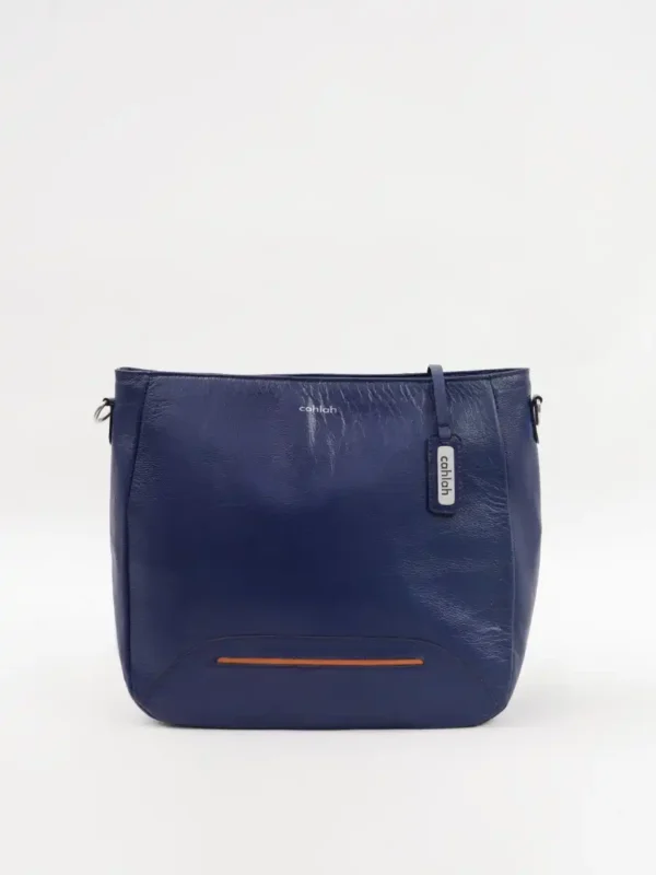 Solis-Tote-Bag-Navy-Leather-Front-View
