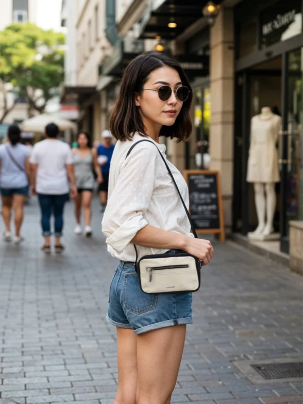 Woman-Travelling-Wearing-Leather-Sling-Bag-For-Women-Cahlah
