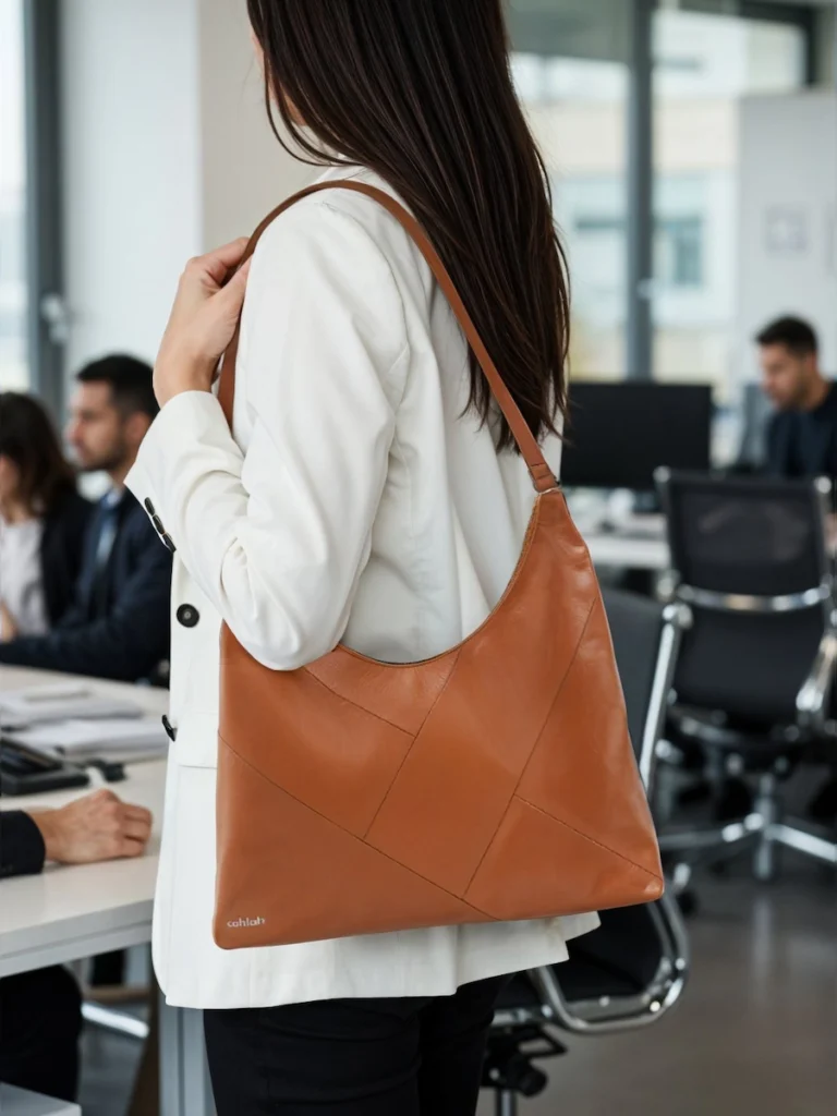 Women-in-Office-Carrying-Sienna-Handbag-Brown-Side-View