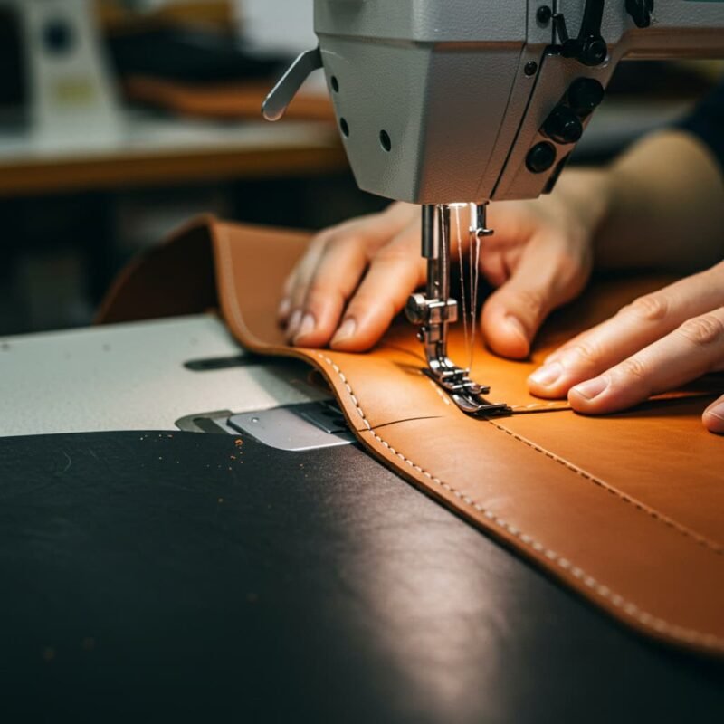 Craftman-making-leather-bag